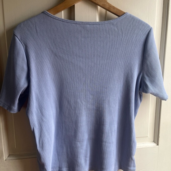 Pact Light Blue Ribbed Henley Top - Picture 4 of 4